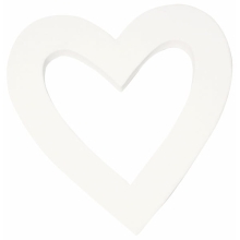 Sylwetka serca ażurowa duża 20 x 20.5 x 3 cm AC222, Decopatch