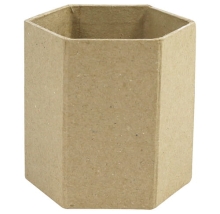 Pojemnik na przybory biurowe kubek heksagonalny 8 x 8 x 7 cm AC794 C, Decopatch