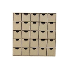 Szafka z 25 szufladkami 25 x 25 x 5cm (szufladka - 4,5 x 4,5 x 4,5). HD018, Decopatch