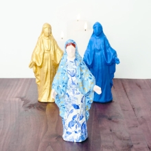 Figura Matka Boska 12,5 x 22,5 x 12 cm z masy papierowej SA237C, Decopatch