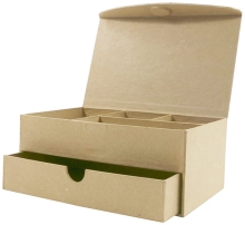 Pudełko prostokątne z szufladką na biżuterię 19 x 8 x 11cm. BT025, Decopatch