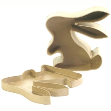Pudełko w kształcie zajączka 12,5 x 4 x 12,5cm. BT052 C, Decopatch