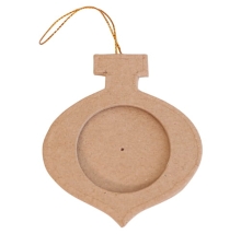 Bombka owalna ( foto ) do zawieszania 8 x 9 x 0,5 cm. NO052 C, Decopatch