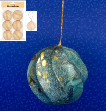 Bombki papierowe skręcane 6,5 cm zestaw 6 szt. NO064C, Decopatch