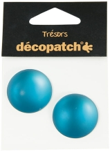 Kryształkowe ozdoby kaboszony niebieskie śr.30 mm 2 szt. BJ011 O, Decopatch
