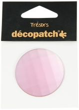 Kryształkowe ozdoba kaboszon różowy śr.45mm. BJ014 O, Decopatch