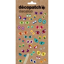 Kalkomanie oczka 2ark. BJ034 O, Decopatch