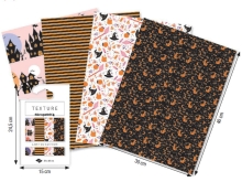 Papier do decoupage teksturowany kolekcja Halloween 4 ark. 30 x 40 cm TD896C, Decopatch