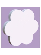 Sylwetka kwiatu 12 x 12 x 1.5 cm papier biały AC282, Decopatch