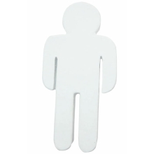 Sylwetka chłopaka 8 x 13 x 1.5 cm papierowa biała AC300, Decopatch