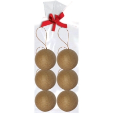 Bombki papierowe 65 mm zestaw 6 szt. NO006