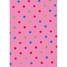 Papier do decoupage Różowy w kropki 30 x 40 cm FDA348
