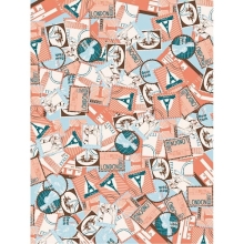 Papier do decoupage Znaczki pocztowe 30 x 40 cm FDA692