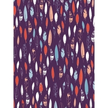 Papier do decoupage Pióra na fioletowym 30 x 40 cm FDA694