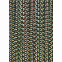 Papier do decoupage Mini kwiatki na czarnym 30 x 40 cm FDA720