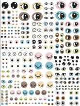 Papier do decoupage Oczy różne 30 x 40 cm FDA735