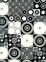 Papier do decoupage Kregi w kwadratach czarno-białe 30 x 40 cm FDA441