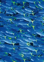 Papier do decoupage Ławica niebieskich ryb 30 x 40 cm FDA453