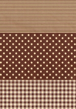 Papier do decoupage Brązowy w kropki, paski i kratkę30 x 40 cm FDA487