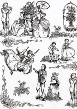 Papier do decoupage 30 x 40 cm FDA495