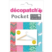 Papier do decoupage 5 ark. 30 x 40 cm kolekcja No. 30