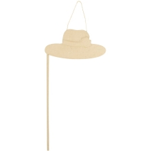 Kapelusz na patyku - rekwizyty do zdjęć 16 x 35cm AC387, Decopatch