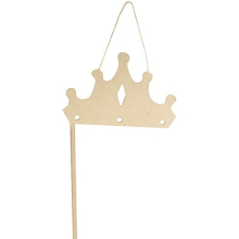 Korona na patyku - rekwizyty do zdjęć 13 x 36cm AC388, Decopatch